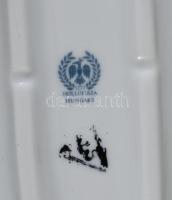 2 db Hollóházi porcelán tálka. Matricás, jelzett, hibátlan 17x9 cm