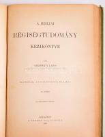 Szekrényi Lajos: A bibliai régiségtudomány kézikönyve. I-II. köt. [Egy kötetben.] Bp., 1896, szerző ...