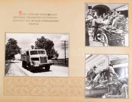 1954 Románia, Fogyasztási Szövetkezetek II. konferenciája, dekoratív fotóalbum, közel 100 db fotóval...