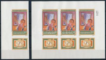 1978 SZOCFILEX III. vágott kisív + szelvényes bélyeg (5.300) (a kisív kicsit hullámos / slightly wavy paper)