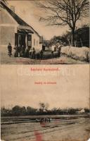 1915 Baracska, Rayman (Reiyman) kastély és tórészlet, Lichtig-féle fűszer- és csemege-kereskedés, üz...