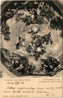 1904 Máriaradna, Mária-Radna, Radna (Lippa, Lipova); kegytemplom, mennyezet festmény. Hermann Zsigmond kiadása / Deckengemälde in der Wallfahrtskirche / pilgrimage church, ceiling painting (fl)