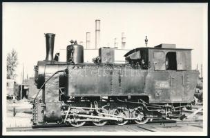 MÁV 499.201. pályaszámú mozdony, reprodukciós előhívás, 9×14 cm
