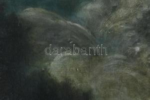 Rudnay Gyula (1878-1957): Lovasok tájban, 1931. Olaj, vászon, jelezve balra lent. Hátoldalán autográ...