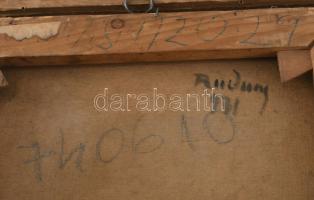 Rudnay Gyula (1878-1957): Lovasok tájban, 1931. Olaj, vászon, jelezve balra lent. Hátoldalán autográ...