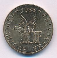 Franciaország 1988. 10Fr Cu-Al-Ni "Roland Garros születésének 100. évfordulója" T:AU,XF France 1988. 10 Francs Cu-Al-Ni "100th anniversary of birth of Roland Garros" C:AU,XF Krause KM#965