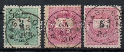 3 klf bélyeg "NAGY-LÓZS", 3 different stamps "NAGY-LÓZS"