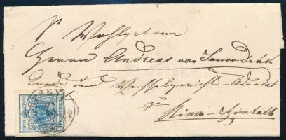 ~1855 9kr MP III.b levélen "LEPSÉNY" - "PESTH" - "RIMASZOMBAT"