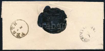 ~1855 9kr MP III.b levélen "LEPSÉNY" - "PESTH" - "RIMASZOMBAT"