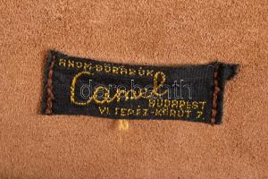 Régi bőr női táska, belül jelzett (Camel finom bőráruk, Bp., VI., Teréz körút 7.), korának megfelelő...