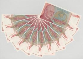 Jugoszlávia 1993. 500.000.000.000D (10x) sorszámkövetők T:UNC Yugoslavia 1993. 500.000.000.000 Dinara (10x) consecutive serial numbers C:UNC Krause P#137
