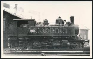 MÁV 477.002 gőzmozdony, reprodukciós előhívás, 9×14 cm