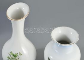 3 darab Hollóházi és Aquincum váza, jelzett, hibátlan, m: 20 cm alatt