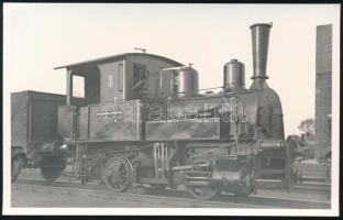 Kőbányai Gőzmozdonyú Vontató Iparvasút mozdonya, reprodukciós előhívás, 9×14 cm