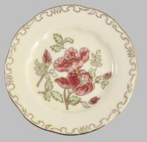 Zsolnay aranykontúrozott gyűrűtartó, jelzett, hibátlan, d: 8,5 cm