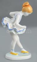 Hollóházi balerina. Jelzett, hibátlan, m: 13,5 cm