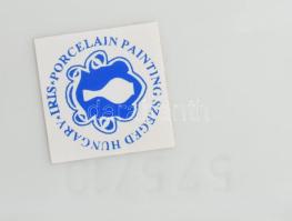 Iris Szeged lüsztermázas ékszertartó, jelzett, 9x6 cm