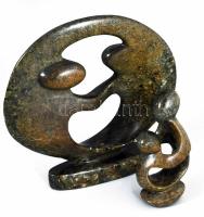 Henry Moore stílusában 2 darab szobor, kőanyag, m: 19 cm alatt