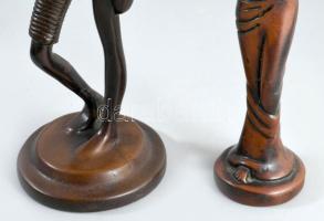 2 darab lány korsóval műgyanta szobor, m: 32 cm alatt