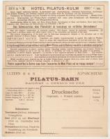 Lucerne, Luzern; Pilatus-Bahn, Panorama / railway, map. 2-tiled folding panoramacard (EK)