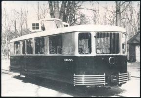 1937 Nyírvidéki Kisvasút "Szabolcs" gyorsmotorkocsija, reprodukciós előhívás, 12,5×18 cm