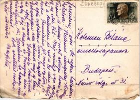 Egyedi kézzel festett művészlap: Húsvét / hand-painted greeting postcard (szakadások / tears)