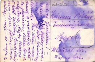 Egyedi kézzel festett művészlap: hölgy / hand-painted greeting postcard (vágott / cut)