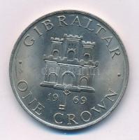 Gibraltár 1969. 1C Cu-Ni "II. Erzsébet" T:UNC Gibraltar 1969. 1 Crown Cu-Ni "Elisabeth II" C:UNC Krause KM#4