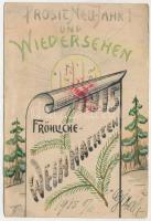 1915 Tschita, Csita; Prosit Neujahr und Wiedersehen 1915-1916. / Osztrák-magyar katona szibériai fog...