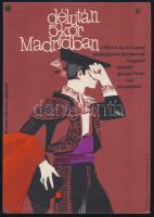 1966 Délután 5-kor Madridban, kisplakát, villamosplakát, 2060 pld., 24x17 cm