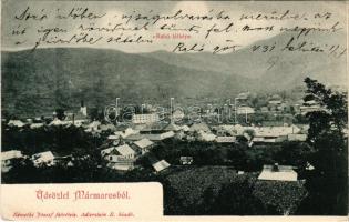1905 Rahó, Rachov, Rahiv, Rakhiv; látkép. Üdvözlet Máramarosból! Némethi József felvétele, Adlerstein R. kiadása / general view (EB)