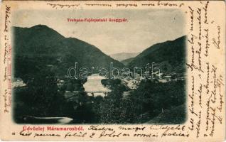 1899 Terebesfejérpatak, Terebes (Trebusa), Dilova, Dilove (Máramaros); üveggyár. Mayer és Berger kiadása / glass factory, glassworks (EM)