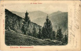 1904 Máramarossziget, Sighetu Marmatiei; Pop Iván hegycsúcs. Berger Miksa kiadása / mountain peak (EB)