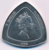 Bermuda 1998. 1$ Cu-Ni "Bermuda-háromszög" T:AU Bermuda 1998. 1 Dollar Cu-Ni "Bermuda Triangle" C:AU Krause KM#104