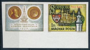 1977 Sopron vágott ívszéli szelvényes bélyeg