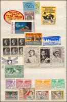 Régi, vegyes kiállítási levélzáró tétel két oldalas berakólapon / Collection of old exhibition expo and other poster stamps on two pages