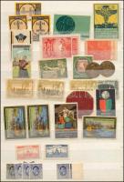 Régi, vegyes kiállítási levélzáró tétel két oldalas berakólapon / Collection of old exhibition expo and other poster stamps on two pages