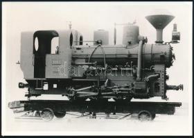 MÁVAG 99. szerkezetű keskeny nyomtávú gőzmozdony, reprodukciós előhívás, 13×18 cm