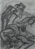 Scheiber H jelzéssel: Alak. Vegyes technika, papír. 42x29,5 cm.