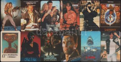 1984-1991 Film, mozi témájú kártyanaptárak, 12 db