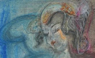 Kádár Béla jelzéssel: Női alak. Vegyes technika, papír. 42x29,5 cm