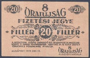 1919. "8 Órai Újság" 20f T:I-