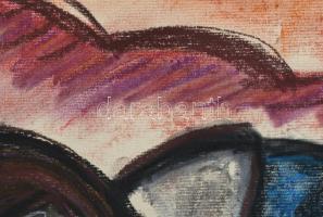 Schönberger jelzéssel: Alvó lány. Vegyes technika, papír. 42x29,5 cm