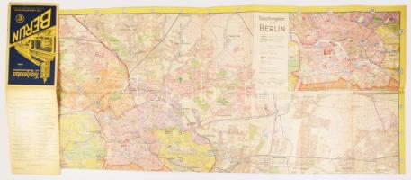 cca 1957 Berlin térképe, utcajegyzékkel, VEB Landkartenverlag, Berlin, 35 p.+ 1 t. (39x118 cm)