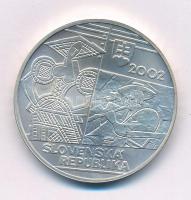 Szlovákia 2002. 200K Ag "Ludovit Fulla" T:BU Slovakia 2002. 200 Korun Ag "Ludovit Fulla" C:BU Krause KM#60