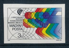 1989 2. Fedett pályás Atlétikai VB, Budapest vágott bélyeg
