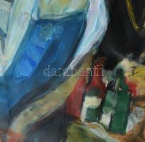 Schönberger jelzéssel: Társaság. Vegyes technika, papír. 70x50 cm