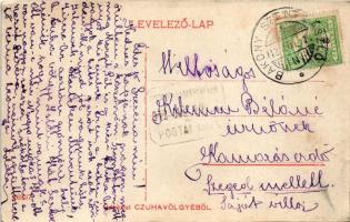 1912 Bakonyszentkirály, Czuha völgy, Cuha-völgyi vasútvonal és vasúti alagút + "HORGOS-KAMARÁSE...