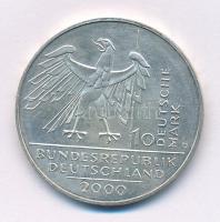 Németország 2000D 10M Ag "Az újraegyesítés 10. évfordulója" T:AU Germany 2000D 10 Mark Ag "10th Anniversary of Reunification" C:AU Krause KM#201