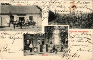 Szatymaz, Fürdő, vasútállomás, hajtány, Neu Sándor üzlete és saját kiadása (b)